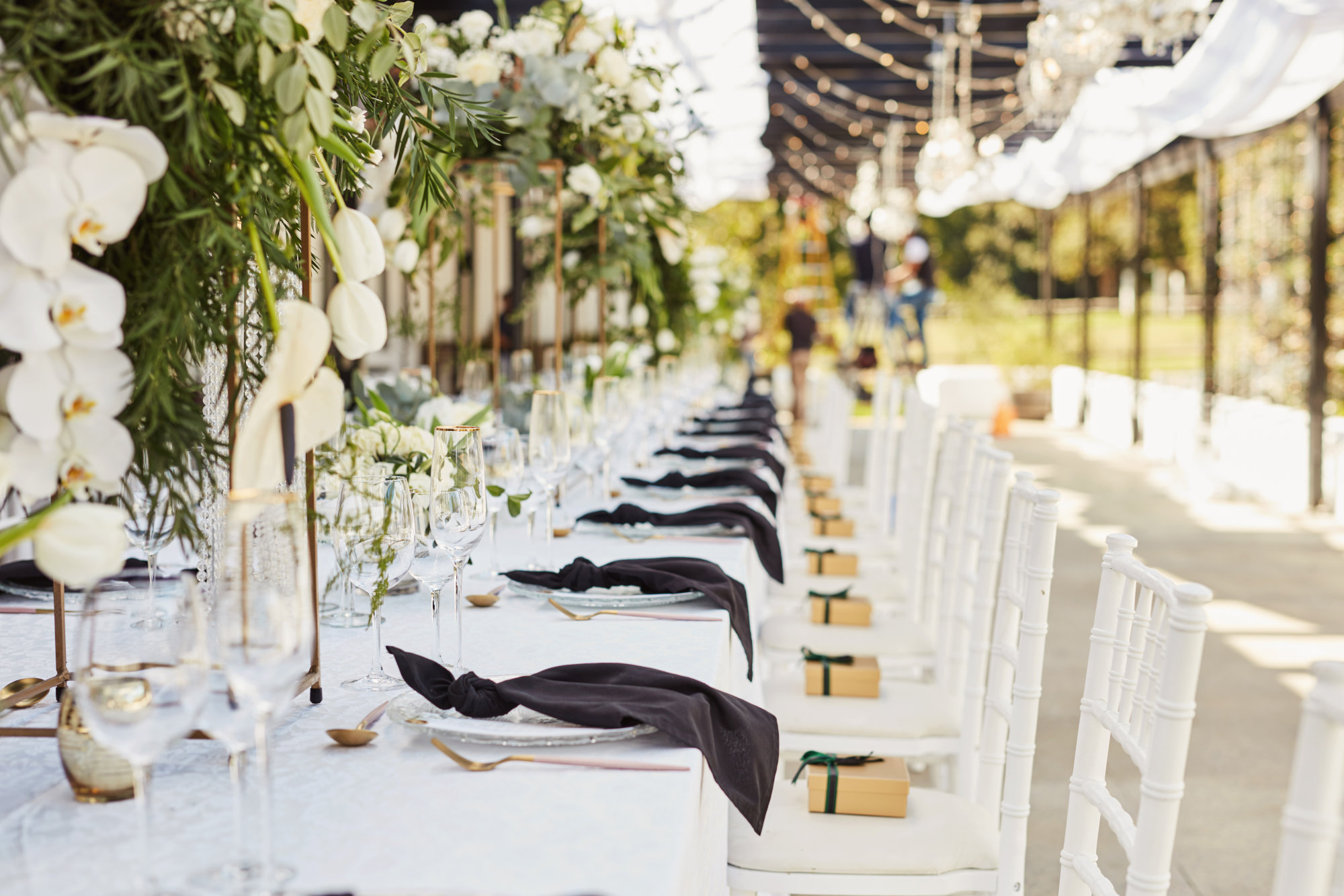 Shot of an elegantly decorated table at a wedding reception